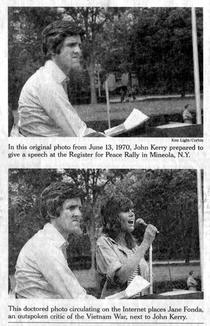 Example of image manipulation from the 2004 Presidential campaign